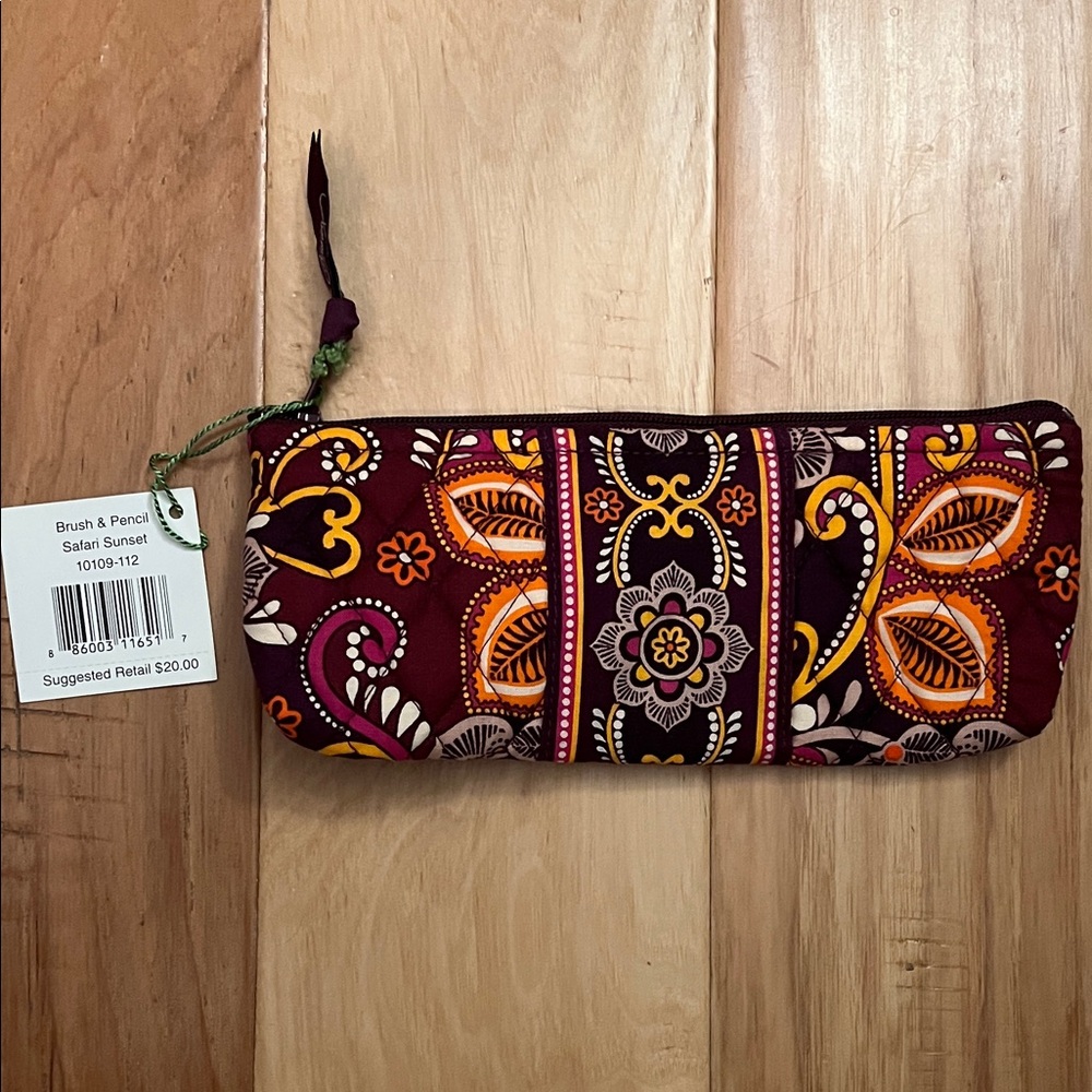 Vera Bradley Brush & Pencil Case “Safari Sunset”